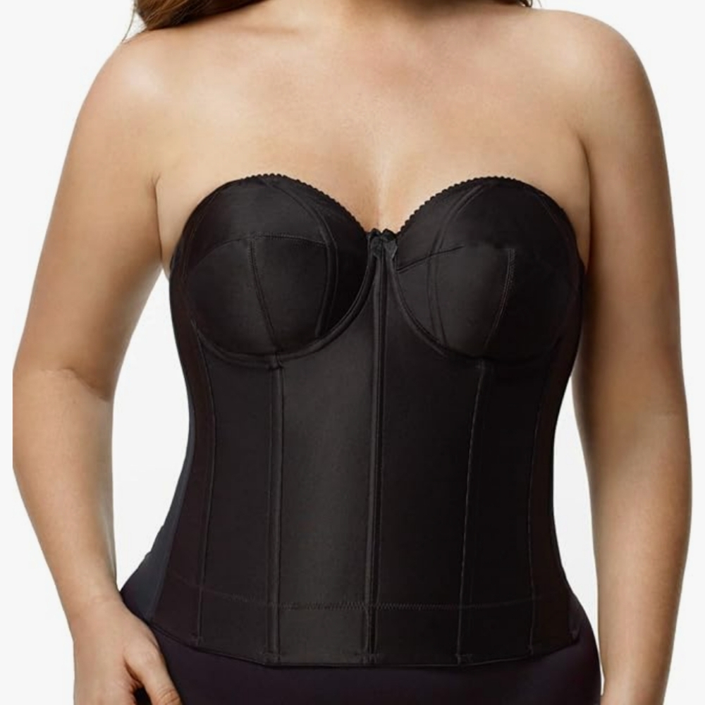 Chic Black Strapless Bustier New Never Worn, Only Tried On. Size 44 I, not an H.